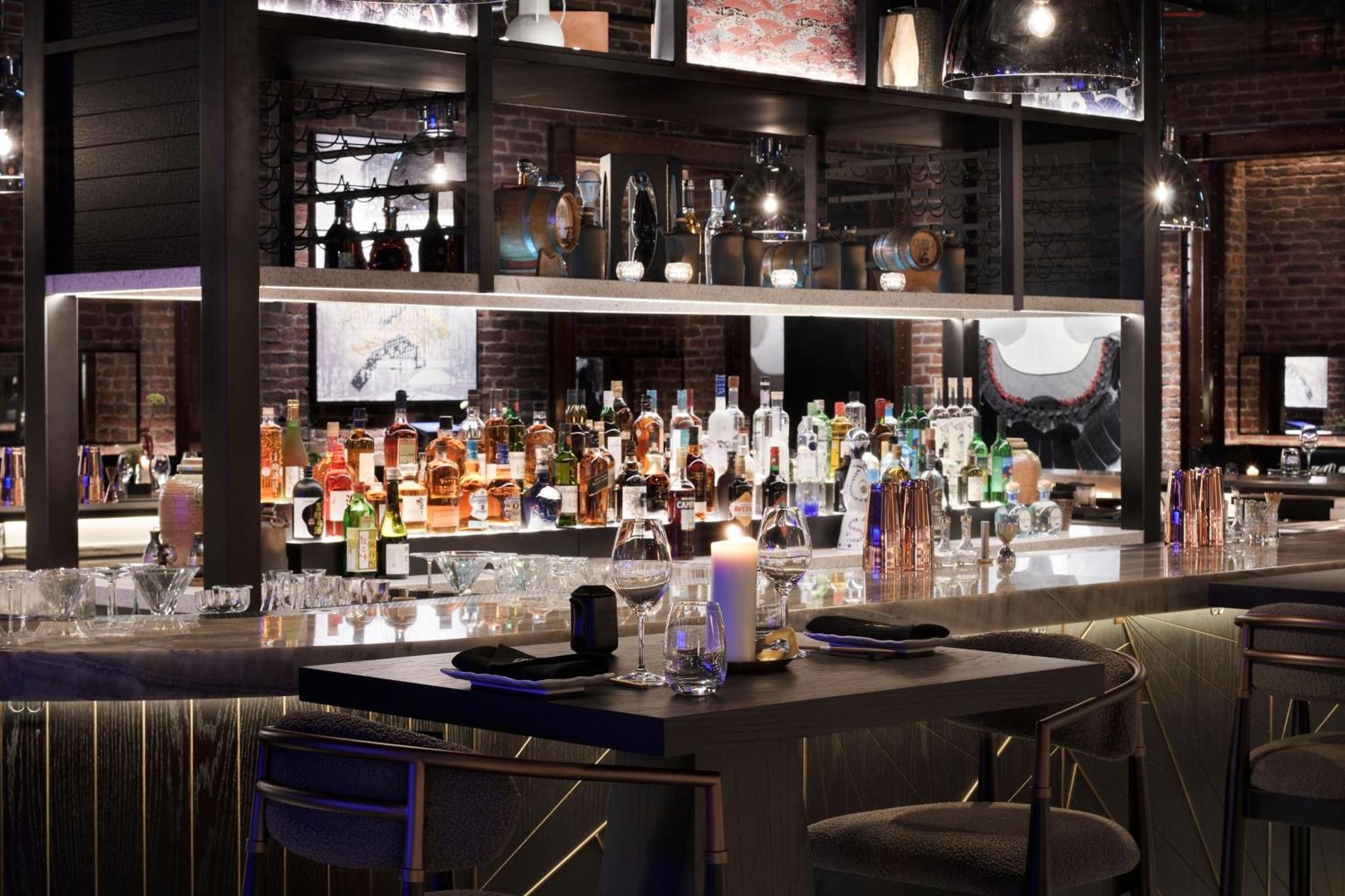 Marriott Resort Palm Jumeirah, Dubai Exterior foto The bar at the restaurant